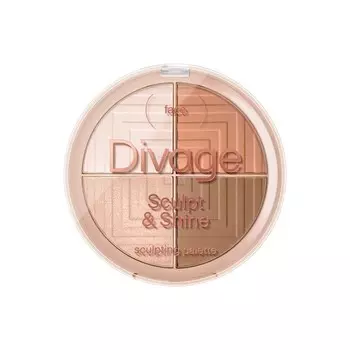 Палетка для скульптурирования лица Divage Sculpt & Shine 12г