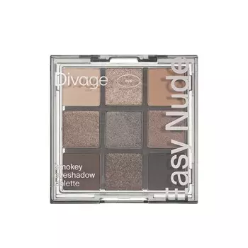 Палетка теней для век Divage Easy Nude Smokey eyeshadow palette 9 оттенков 9г