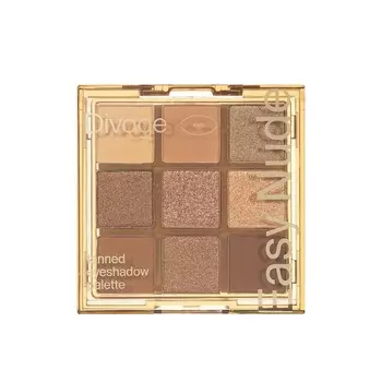 Палетка теней для век Divage Easy Nude Tanned eyeshadow palette 9 оттенков 9г