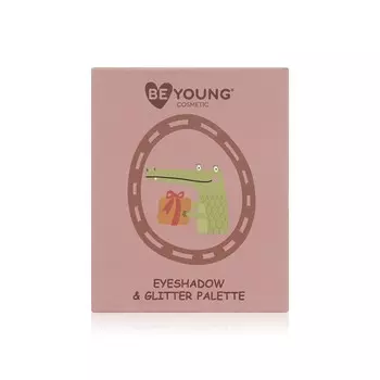 Палетка теней и глиттеров для век BeYoung Крокодил 4 оттенка 4,5г