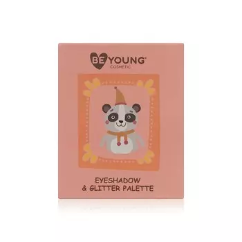 Палетка теней и глиттеров для век BeYoung Панда 4 оттенка 4,5г
