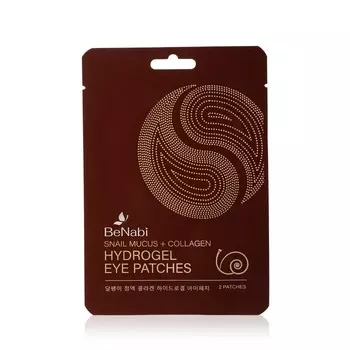 Патчи для области вокруг глаз Benabi Гидрогелевые , с муцином улитки и коллагеном 2шт