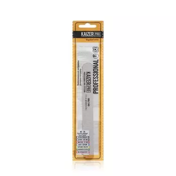 Пилка для маникюра шлифовочная Kaizer Professional мягкая , прямая , на деревянной основе 180/240 , 180мм серая