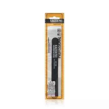 Пилка для маникюра шлифовочная Kaizer Professional мягкая , прямая , на деревянной основе 100/180 , 180мм Черная