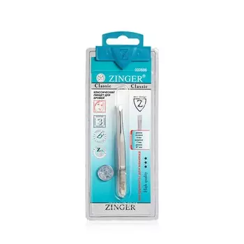 Пинцет Zinger скошенный для бровей