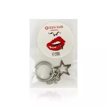 Пирсинг в ухо Queen Fair " кольцо " звезда с цепью