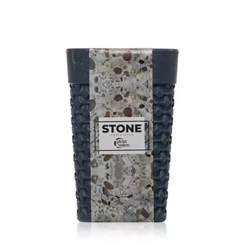 Подставка для зубных щеток с разделителем Plast Team Stone темный камень 74х74х113мм