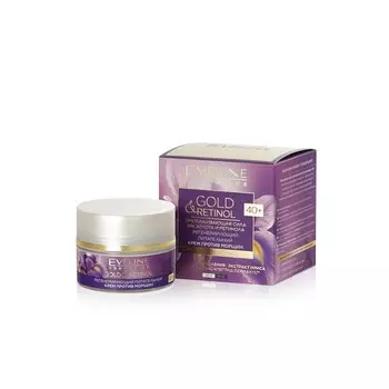 Регенерирующий питательный крем для лица Eveline Gold & Retinol против морщин 40+ 50мл