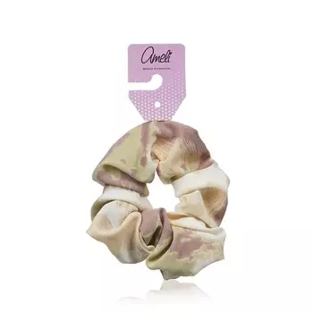 Резинка для волос Ameli шифоновая сиренево-зеленая