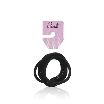 Резинки для волос Ameli черные 6шт