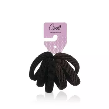 Резинки для волос Ameli Черный / Коричневый 2022-3 6шт