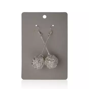 Серьги Сима-Лэнд " шарик " переплетение , Серебро