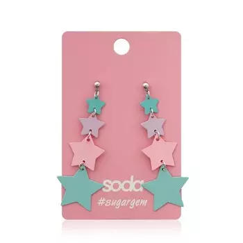 Серьги Soda " 4 stars "