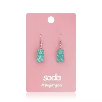 Серьги Soda " Blue bears "