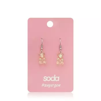 Серьги Soda " White bears "