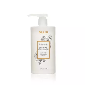 Шампунь для волос Ollin Professional Bionika " питание и блеск " 750мл