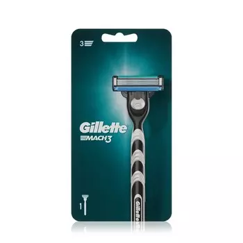 Станок Gillette Mach 3 для бритья + сменная кассета 1шт