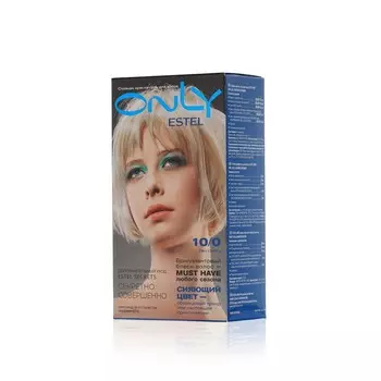 Стойкая краска - гель Estel Only для волос 10/0 Светлый блондин