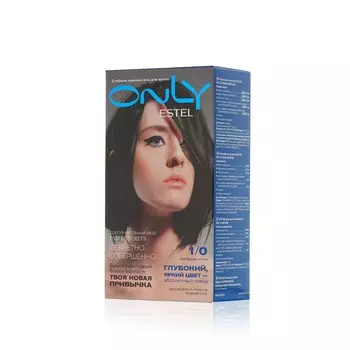 Стойкая краска - гель Estel Only для волос 1/0 Черный классический