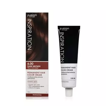 Стойкая крем - краска для волос Concept Fusion Inspiration 6.00 Dark Brown ( Темно-коричневый ) 100мл