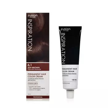 Стойкая крем - краска для волос Concept Fusion Inspiration 6.1 Ash Brown ( Коричнево-пепельный ) 100мл