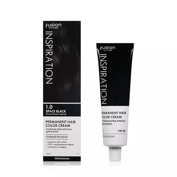 Стойкая крем - краска для волос Concept Fusion Inspiration 1.0 Space Black ( Космический черный ) 100мл