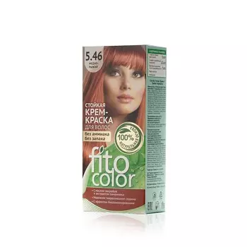 Стойкая крем - краска для волос ФИТОкосметик FitoColor 5.46 , Медно-рыжий , 115мл