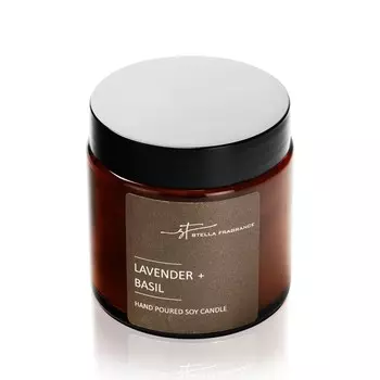 Свеча ароматическая Stella Fragrance Lavender + Basil 90г