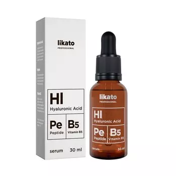 Сыворотка для лица с лифтинг-эффектом Likato Professional " Hialuronic acid, Peptide, Vitamin B5 " 30мл