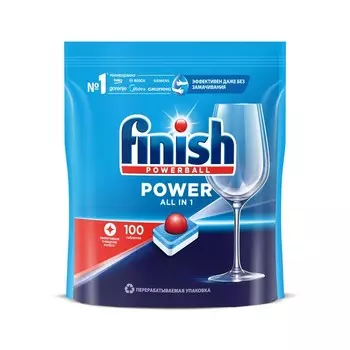 Таблетки Finish Power All in 1 для посудомоечных машин 100шт