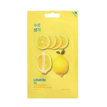 Тканевая маска Holika Holika для лица " Pure Essence Mask Sheet Lemon " тонизирующая , с экстрактом лимона 23мл