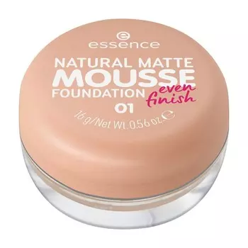 Тональная основа мусс для лица Essence Natural matte mousse 01 16г