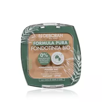 Тональная пудра для лица DEBORAH Milano Formula Pura Fondotinta Bio 02 SPF 20 9г