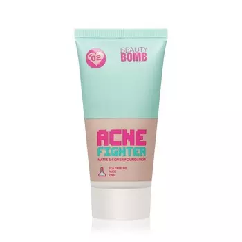 Тональный крем для лица Beauty Bomb Matte & cover foundation ACNE Fighter 02 25мл
