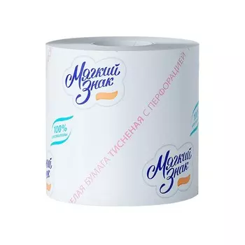 Туалетная бумага Мягкий знак 1-слойная 54м