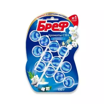 Туалетный блок для унитаза Бреф Ароматы СПА " Гармония " 3*50г