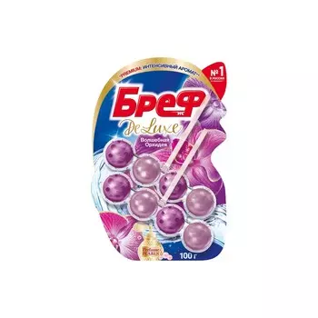 Туалетный блок для унитаза Бреф De Luxe " Волшебная орхидея " 2*50г