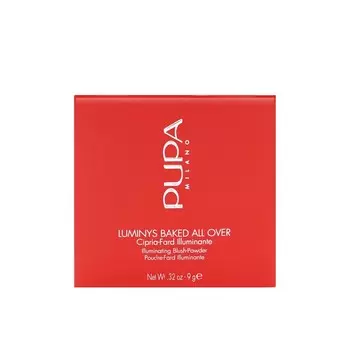Универсальные запеченные пудра - румяна для лица Pupa Luminys Baked All Over 01 9г