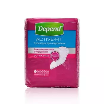 Урологические прокладки Depend Active-Fit , Ultra mini , 12шт