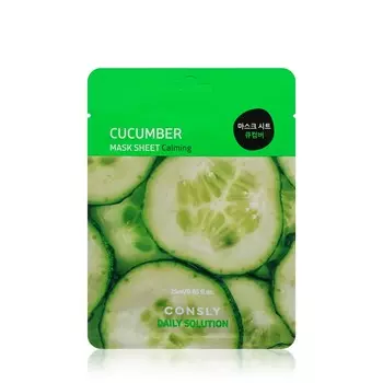 Увлажняющая маска для лица Consly Cucumber с экстрактом огурца 25мл