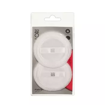 Велюровая пуховка Valori для пудры 2шт