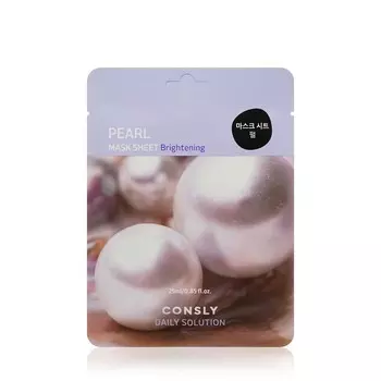 Выравнивающая маска для лица Consly Pearl с экстрактом жемчуга 25мл