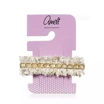 Заколка для волос Ameli твидовая с цепью