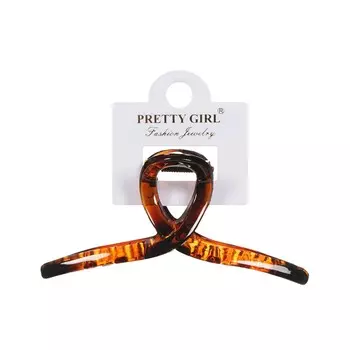 Заколка - краб для волос Pretty Girl Ушко янтарное