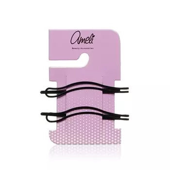 Зажим для волос Ameli Черный 2шт
