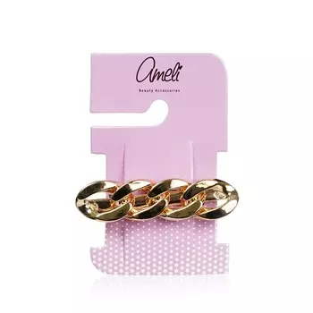Зажим для волос Ameli золотая цепь, 4 звена