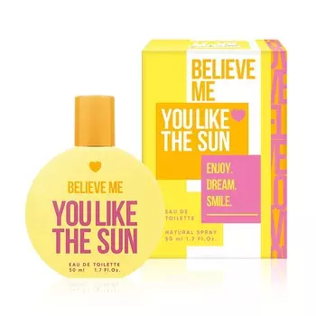 Женская туалетная вода You&World Believe me " You like the Sun " 50мл