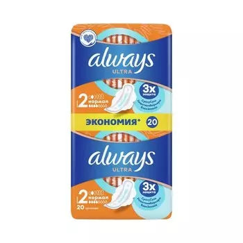 Женские гигиенические прокладки Always Ultra normal plus 20шт