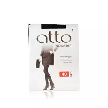 Женские колготки Atto из микрофибры 40den черные 4 размер