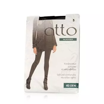 Женские колготки Atto из микрофибры 40den черные 5 размер